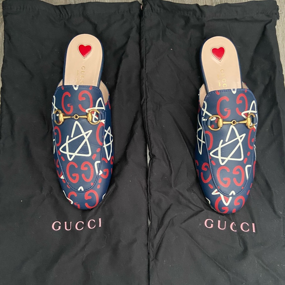 Gucci Princeton slippers “Gucci Ghost” sz 37E